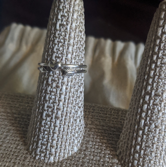 RARE Be Mine Sterling silver nesting rings - Picture 5 of 7